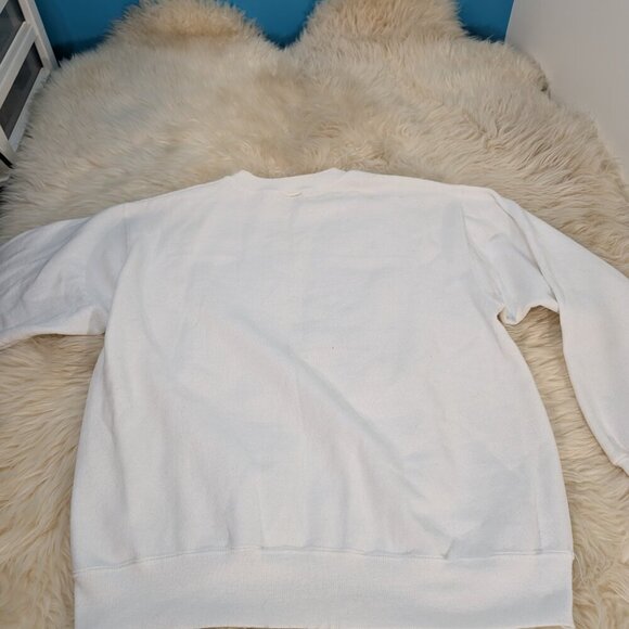 Hanes Vintage White Hellfire & the Dalmatians Crew Neck Sweatshirt Size L - Picture 8 of 8